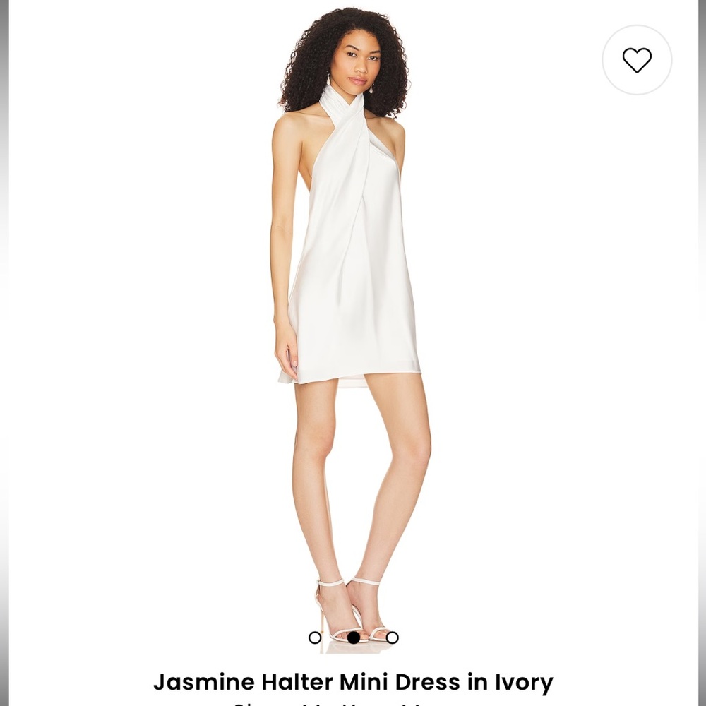 Show Me Your Mumu jasmine halter mini dress in ivory